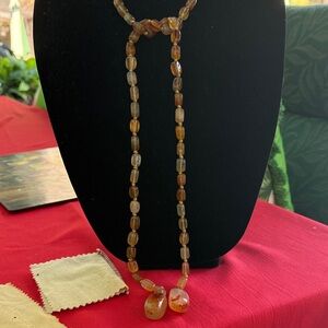 Elegant Brown Beaded Necklace